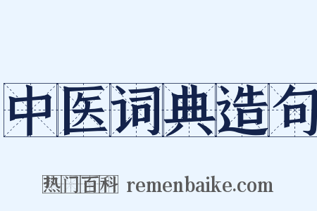 中医词典造句是什么意思的图片